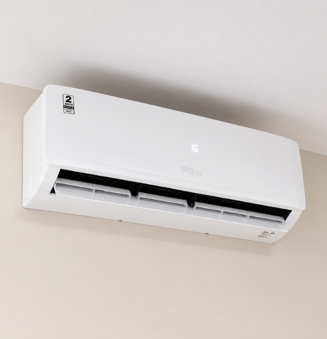 Split Philco instalado em ambiente residencial